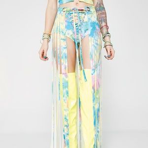 Tie Dye Fringe Gypsy Skirt - J Valentine
